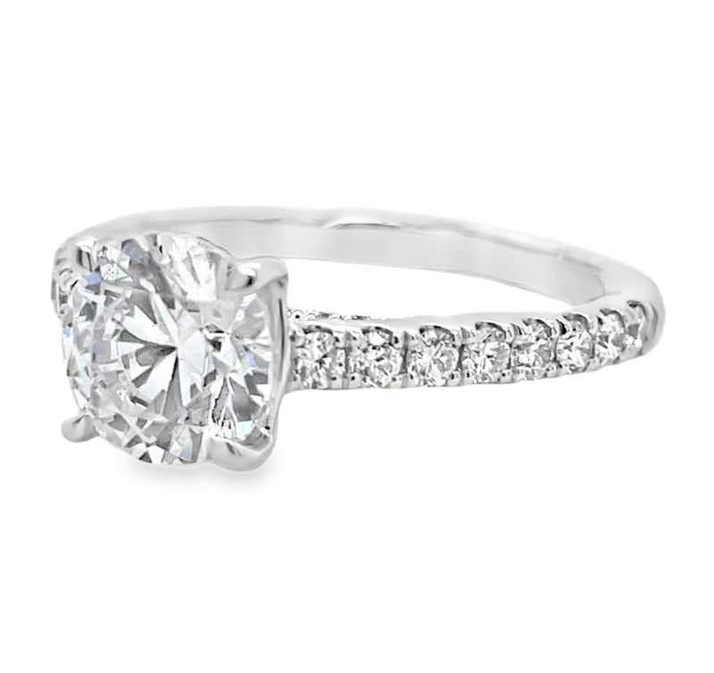 14K WHITE GOLD DIAMOND SEMI-MOUNT  #100-00041