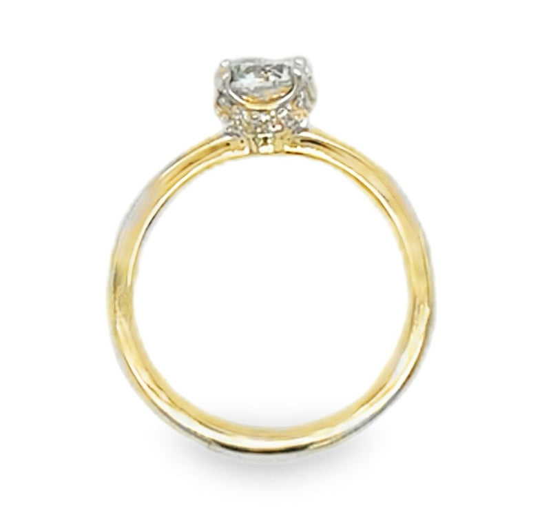 14K YELLOW GOLD DIAMOND RING  #100-00117