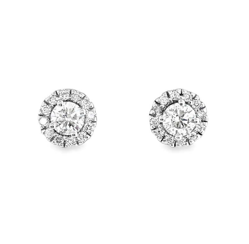 14K WHITE GOLD DIAMOND EARRINGS  #150-00489