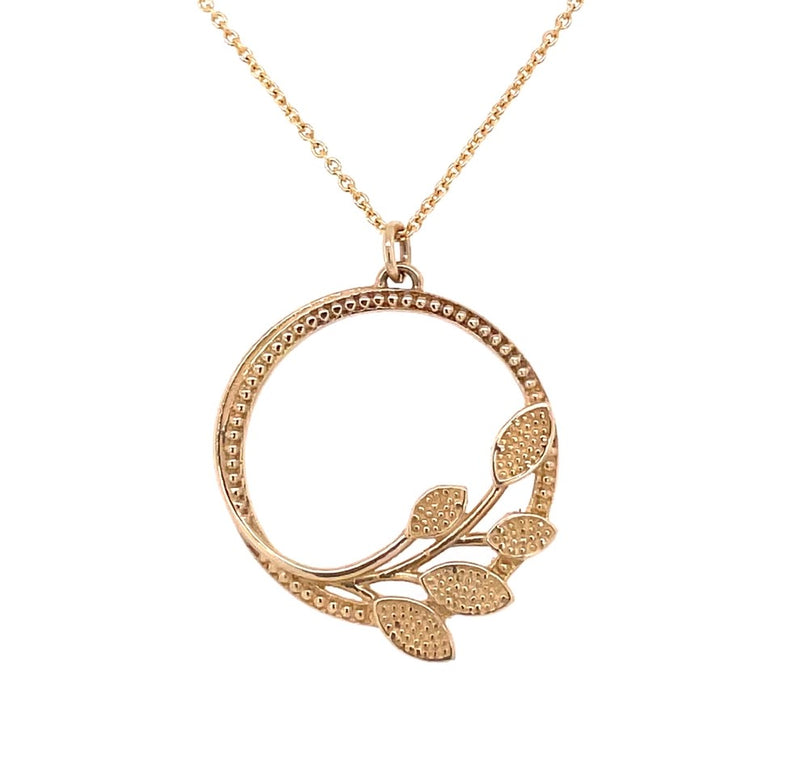 14K YELLOW GOLD CIRCLE NECKLACE