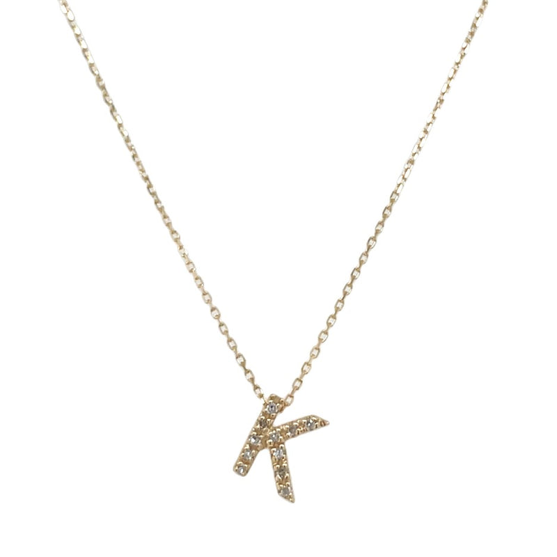 14K YELLOW GOLD "K" INITIAL NECKLACE