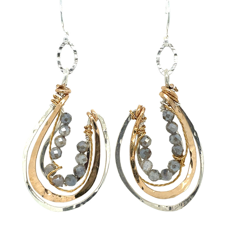 STERLING SILVER AND GOLD FILLED EARRINGS