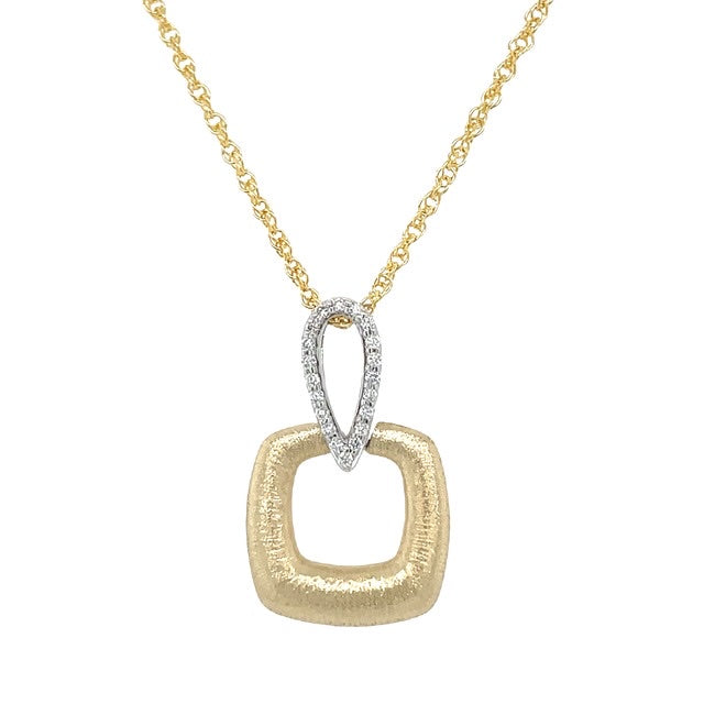 14K YELLOW AND WHITE GOLD DIAMOND NECKLACE