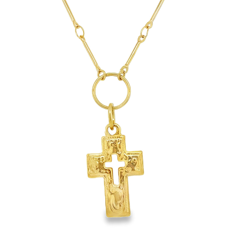 GOLD PLATED STAINLESS STEEL NECKLACE  #805-00886