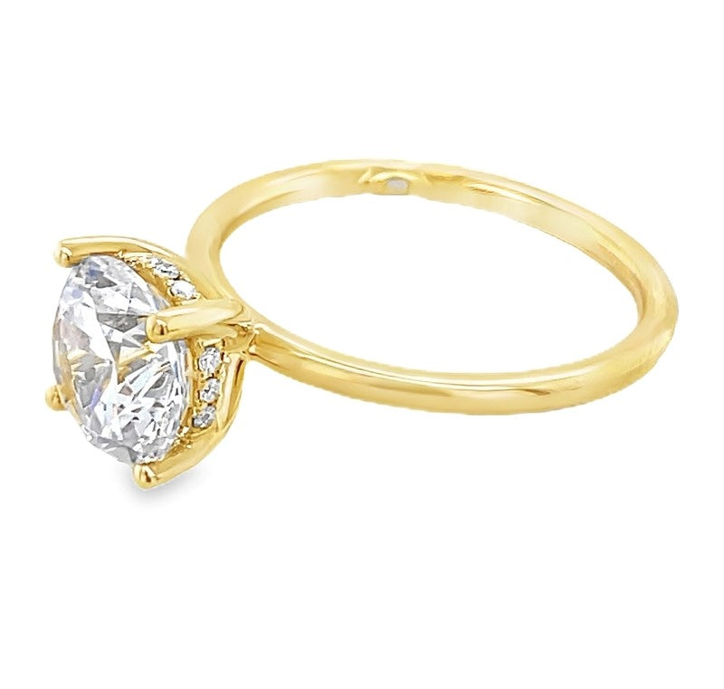 14K YELLOW GOLD SEMI MOUNT RING  #140-00032
