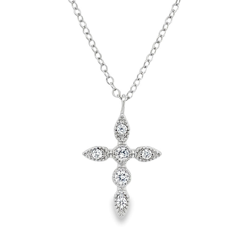 STERLING SILVER CROSS NECKLACE  #640-00154