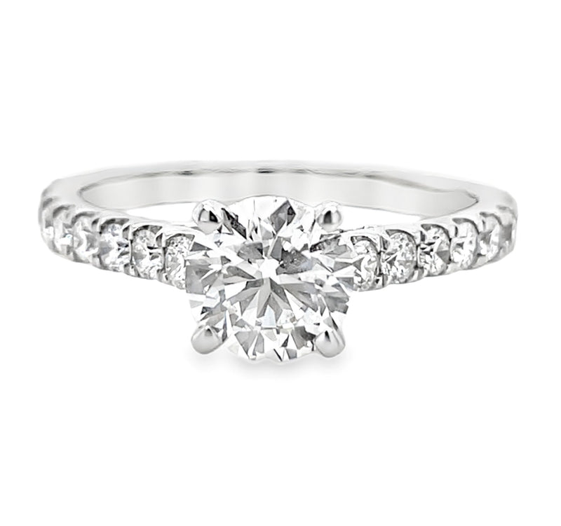 14K WHITE GOLD DIAMOND RING  #140-00017