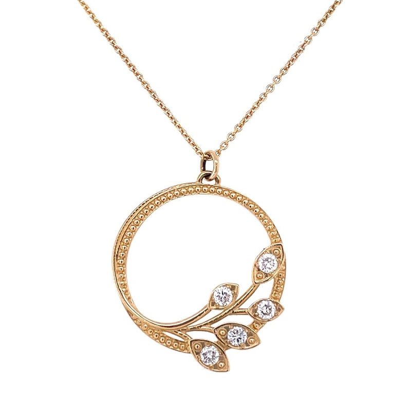 14K YELLOW GOLD DIAMOND NECKLACE