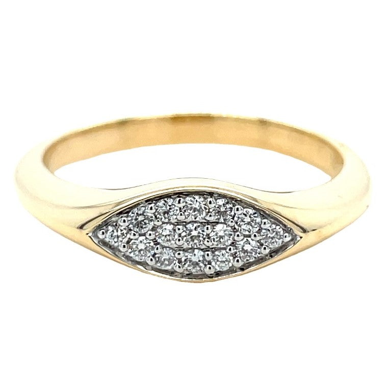 14K YELLOW GOLD DIAMOND RING