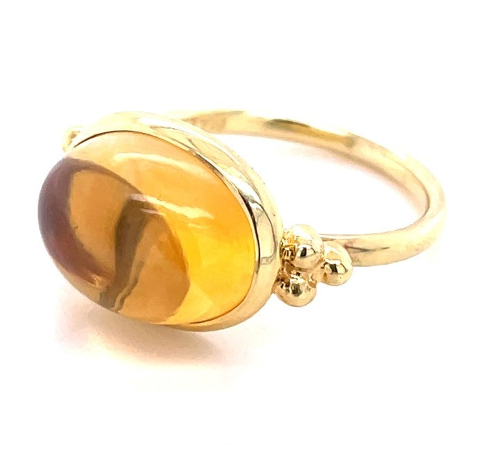 14K YELLOW GOLD CITRINE RING