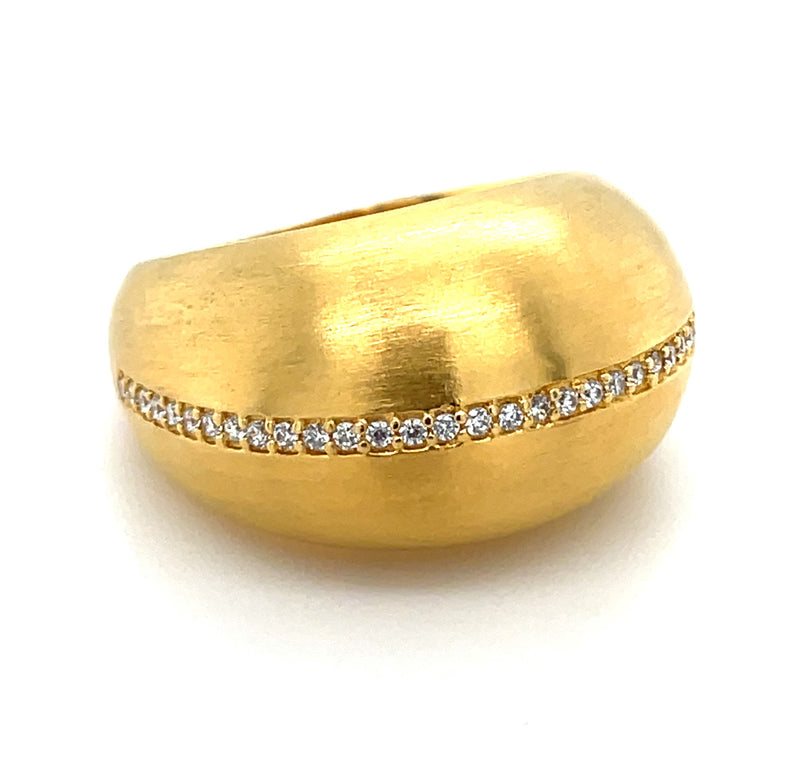 22K YELLOW GOLD PLATED BRASS FLOW RING