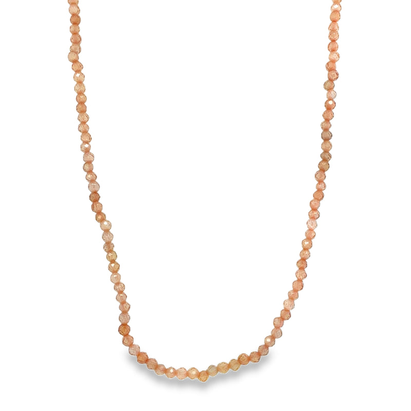 PEACH TOPAZ BEADED NECKLACE  #805-00808