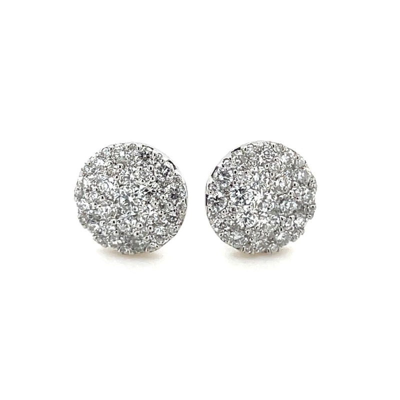 14K WHITE GOLD DIAMOND EARRINGS  #150-00196