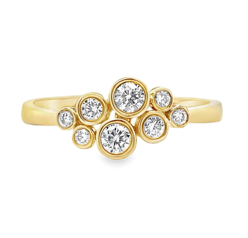 14K YELLOW GOLD DIAMONDRING  #130-00254