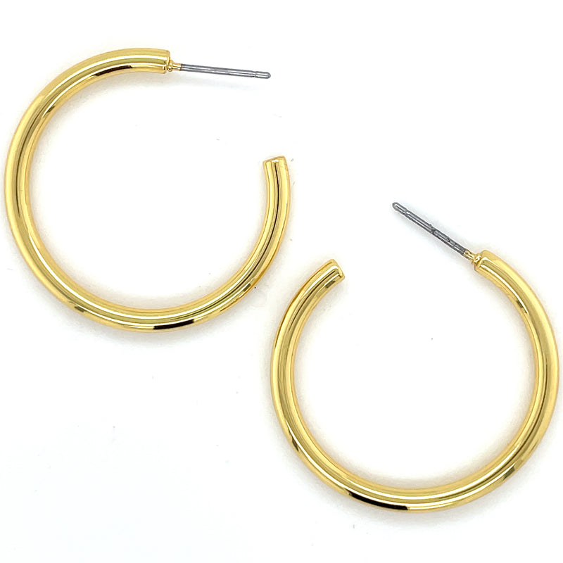 GOLD PLATED HOOP EARRINGS