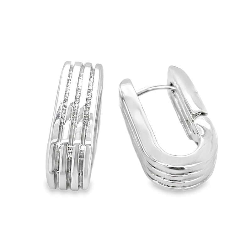 RHODIUM PLATED EARRINGS  #806-00599