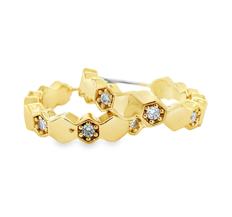 GOLD PLATED HOOP EARRINGS  #806-00678