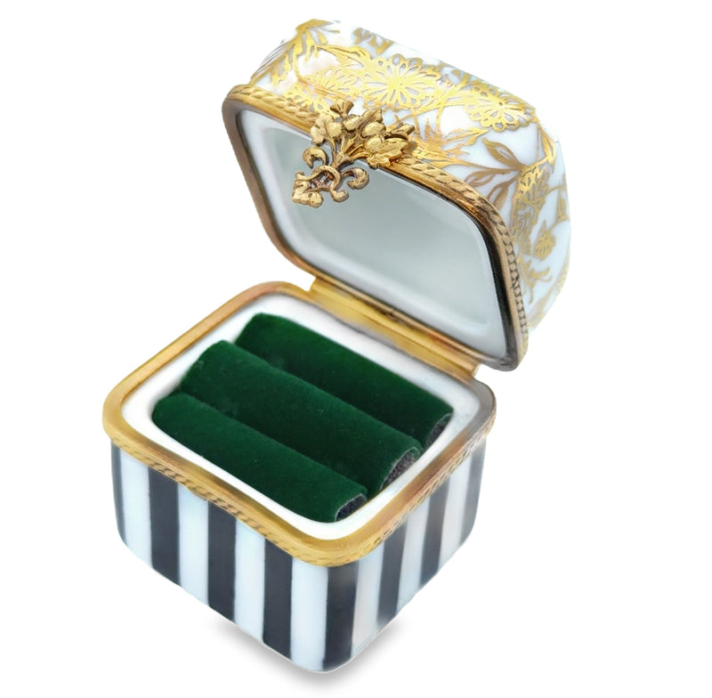 24K GOLD PORCELAIN RING BOX  #700-01618