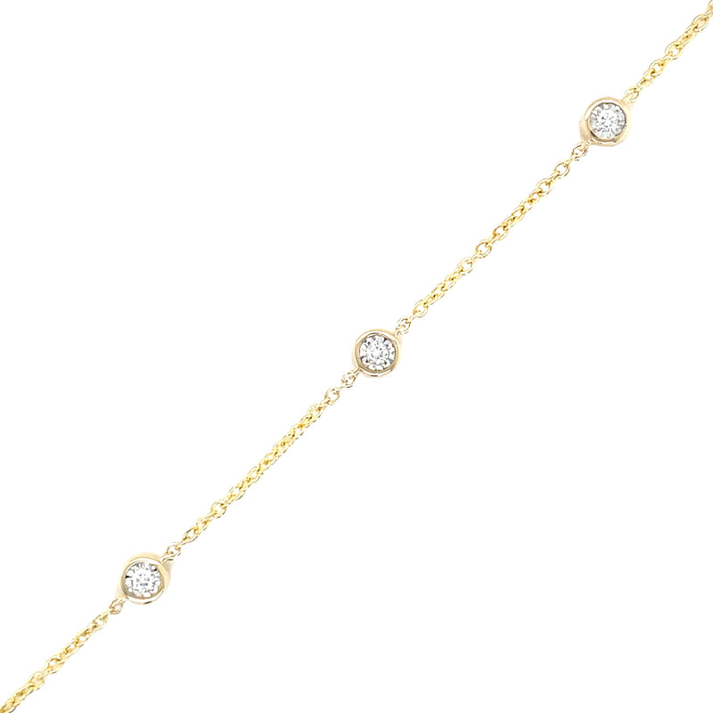 14K YELLOW GOLD DIAMOND BRACELET