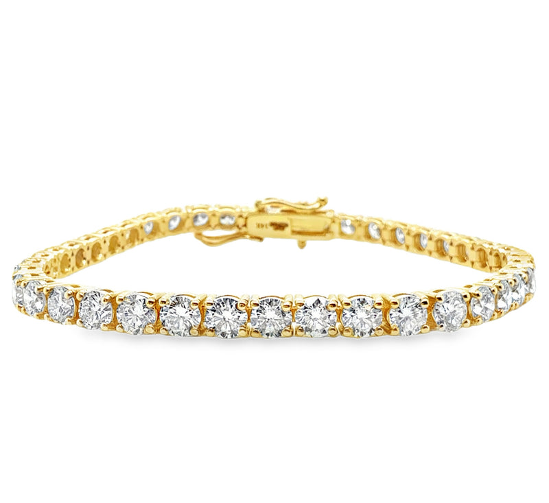 14K YELLOW GOLD DIAMOND BRACELET  #170-00199