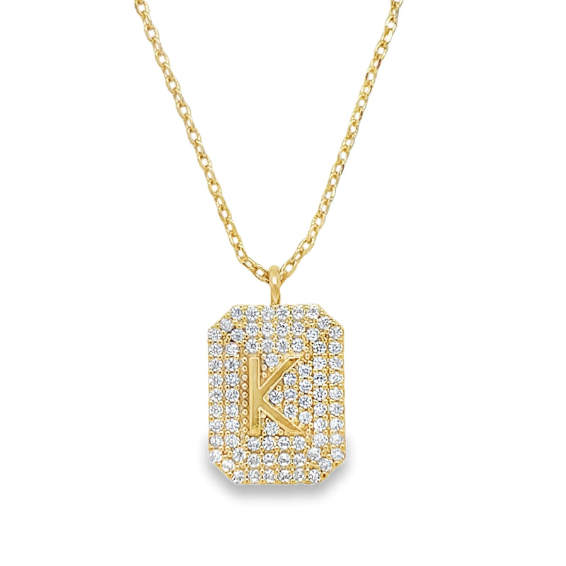 GOLD PLATED INITIAL NECKLACE
