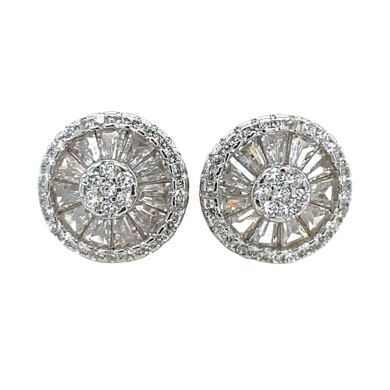 STERLING SILVER CUBIC ZIRCONIA EARRINGS