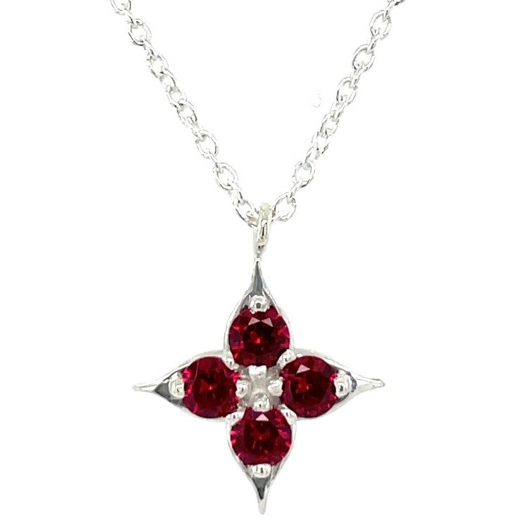 STERLING SILVER RUBY NECKLACE