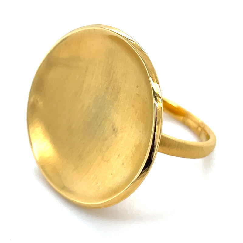 22K YELLOW GOLD PLATED BRASS RING