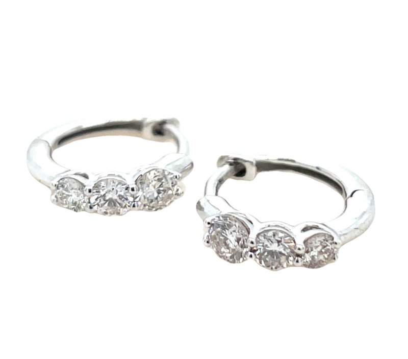 14K WHITE GOLD DIAMOND EARRINGS