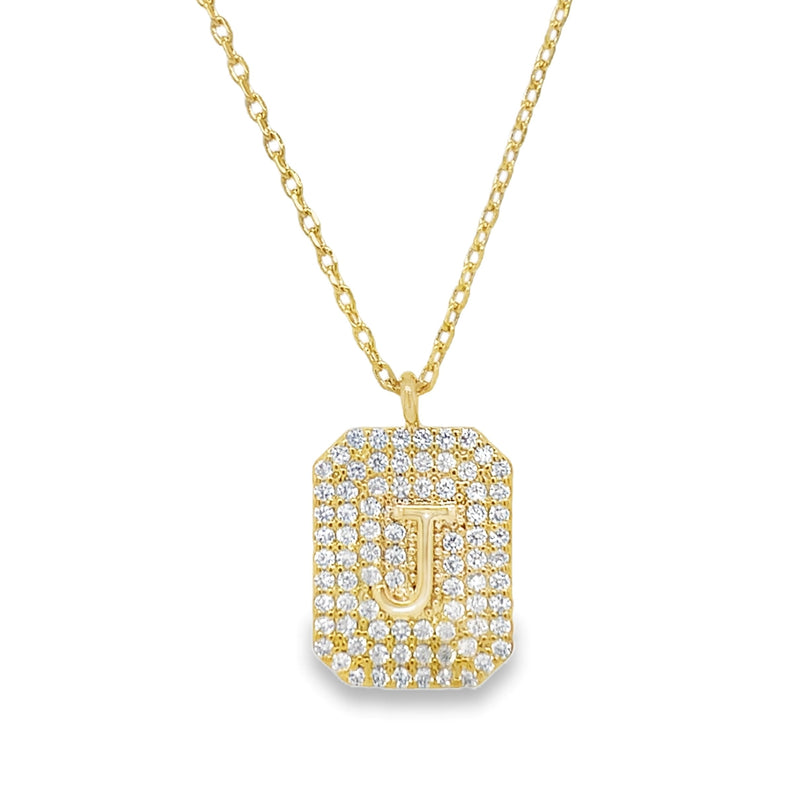 GOLD PLATED INITIAL NECKLACE  #805-00533