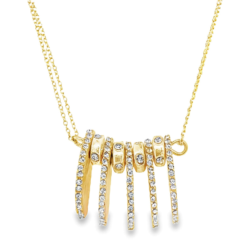 18K YELLOW GOLD PLATED BRASS NECKLACE  #805-00380