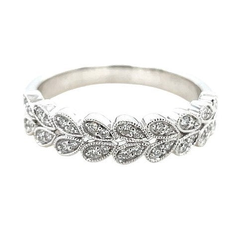 14K WHITE GOLD DIAMOND RING  #110-00084