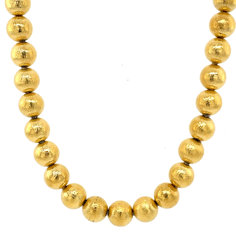 22K YELLOW GOLD PLATED BRASS NECKLACE  #800-00289