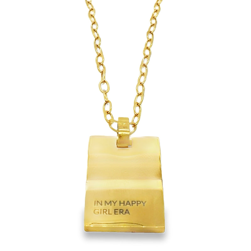 GOLD PLATED STAINLESS STEEL NECKLACE  #805-00774