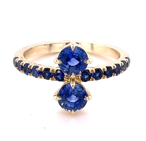 14K YELLOW GOLD SAPPHIRE RING  #200-00205