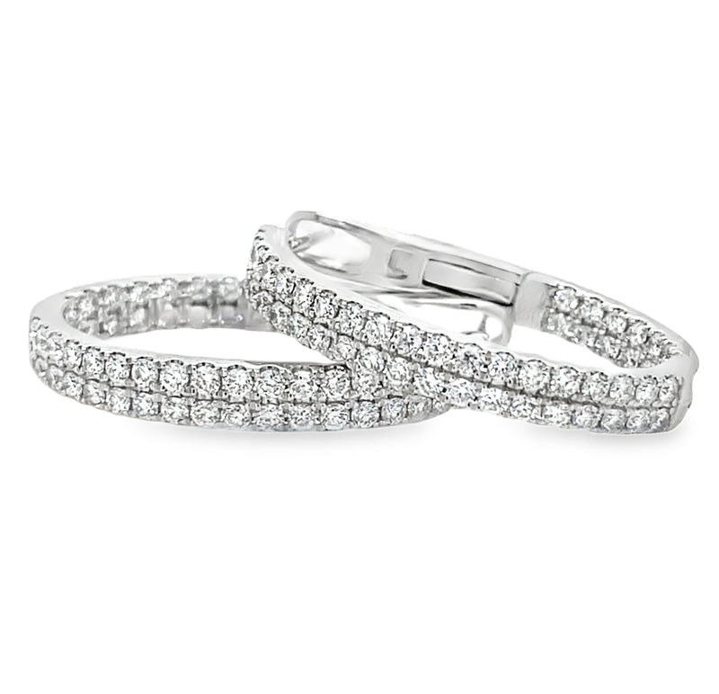 14K WHITE GOLD DIAMOND EARRINGS  #150-00112