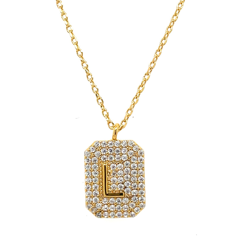 GOLD PLATED INITIAL NECKLACE