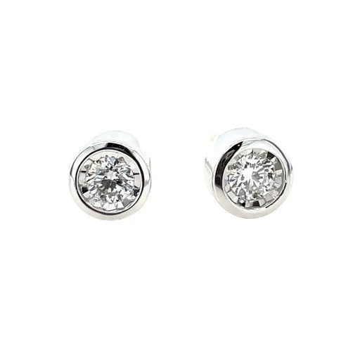 14K WHITE GOLD DIAMOND EARRINGS