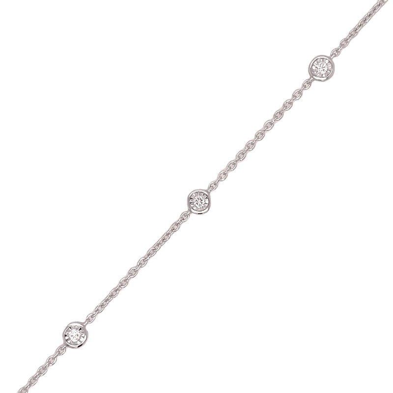 14K WHITE GOLD DIAMOND BRACELET