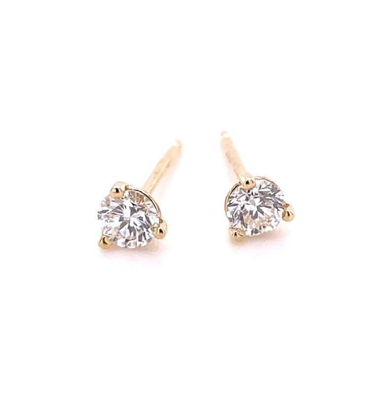 14K YELLOW GOLD DIAMOND EARRINGS