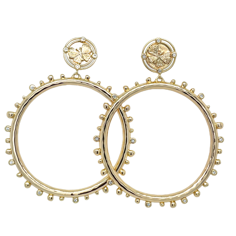 YELLOW GOLD PLATED EARRINGS