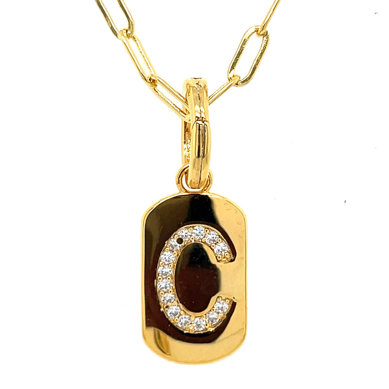 GOLD PLATED INITIAL NECKLACE