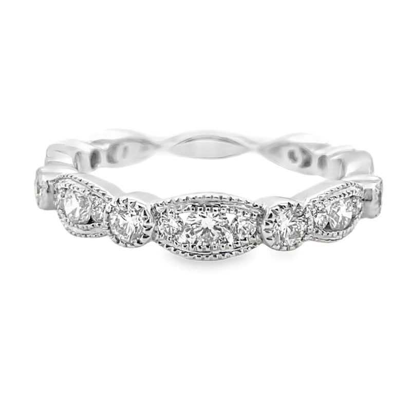 14K WHITE GOLD DIAMOND RING  #110-00042