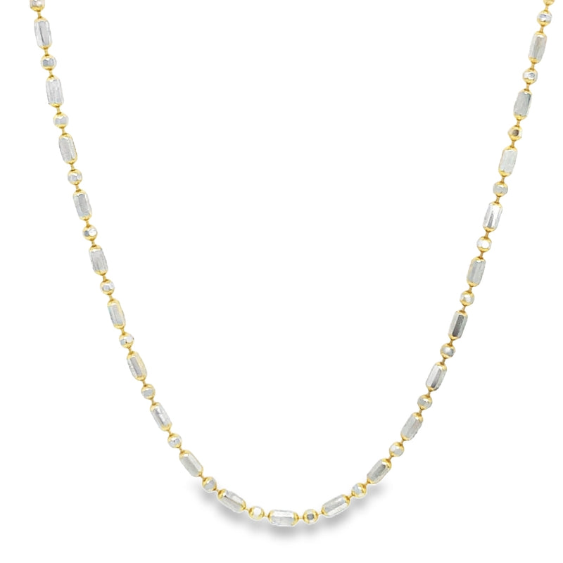 GOLD PLATED STERLING SILVER NECKLACE  #600-00155