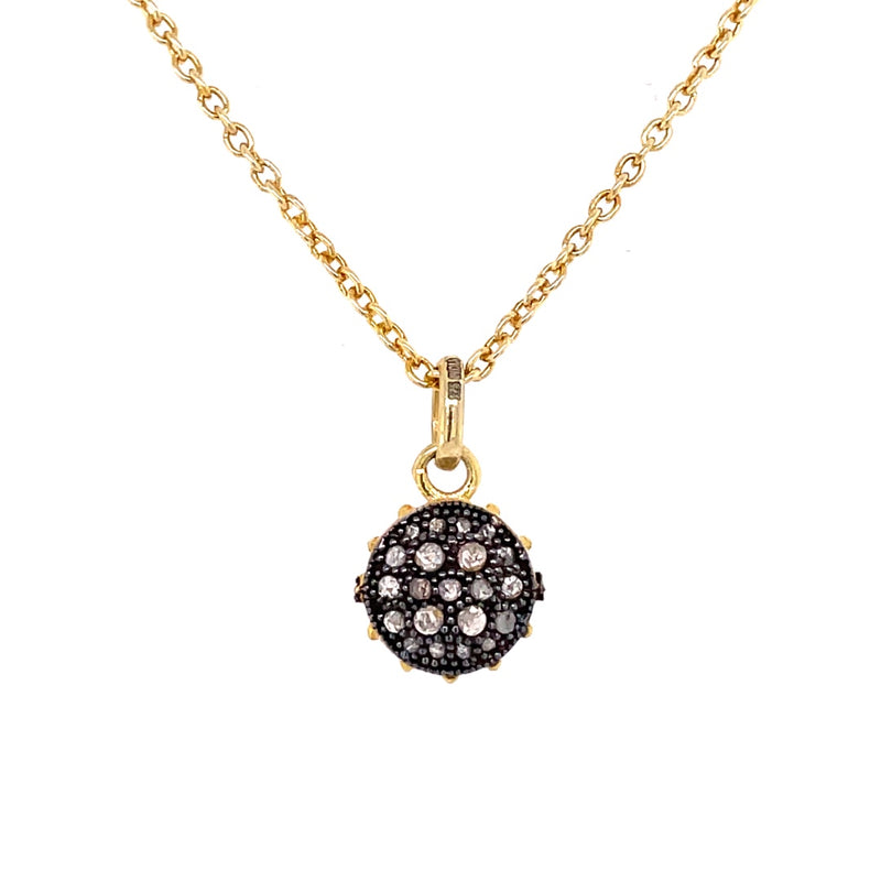 STERLING SILVER AND GOLD PLATED DIAMOND NECKLACE