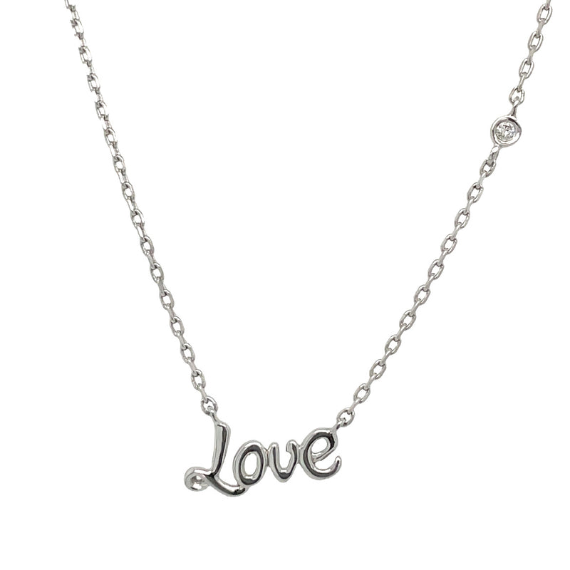 STERLING SILVER LOVE NECKLACE