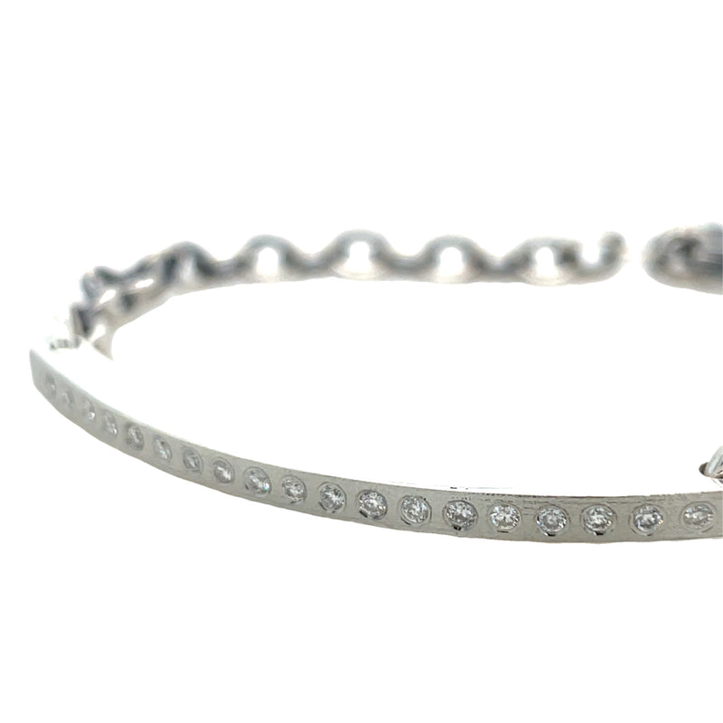 PLATINUM AND STERLING SILVER BRACELET