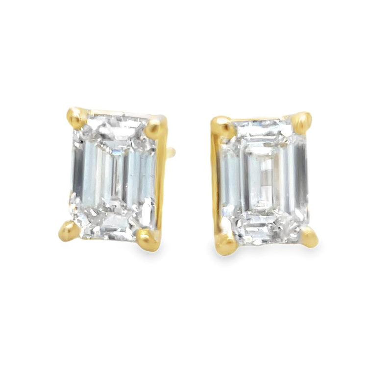 14K YELLOW GOLD DIAMOND EARRINGS