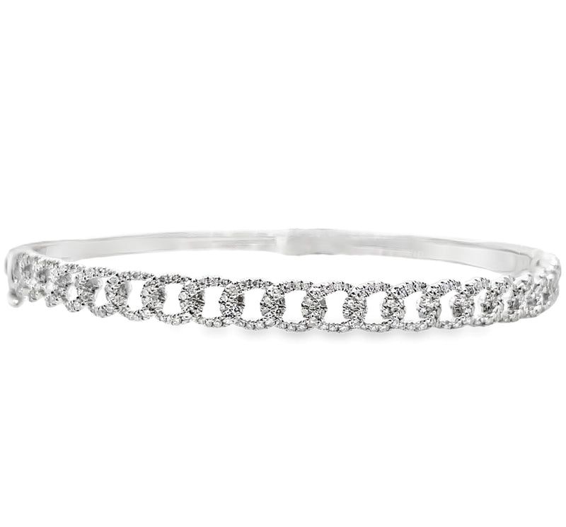 14K WHITE GOLD DIAMOND BRACELET  #170-00155