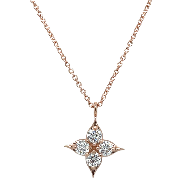 14K ROSE GOLD DIAMOND NECKLACE